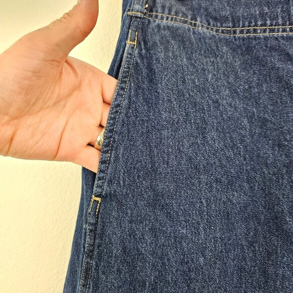 VTG White Stag Womens Midi Denim Skirt Sz 16 Blue Jean Pockets Modest Classic - Picture 3 of 9